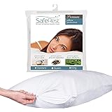 SafeRest Zippered Pillow Protector and Encasement - Breathable, Waterproof, and Machine Washable - (1) Queen Size