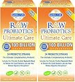 Raw Probiotics Ultimate Care-100 Billion Garden of Life 30 VCaps ( 2 pck)