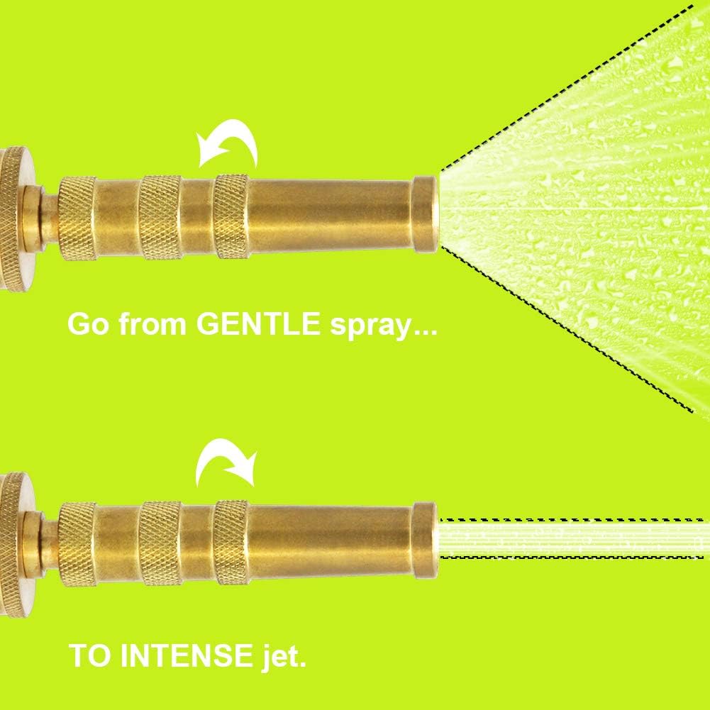 Twinkle Star Solid Brass Heavy Duty Adjustable Twist Hose Nozzle Jet Sweeper Nozzle, TWIS3231 : Garden & Outdoor
