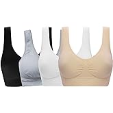 ohlyah Women's Seamless Wire-Free Bra with Removable Pads