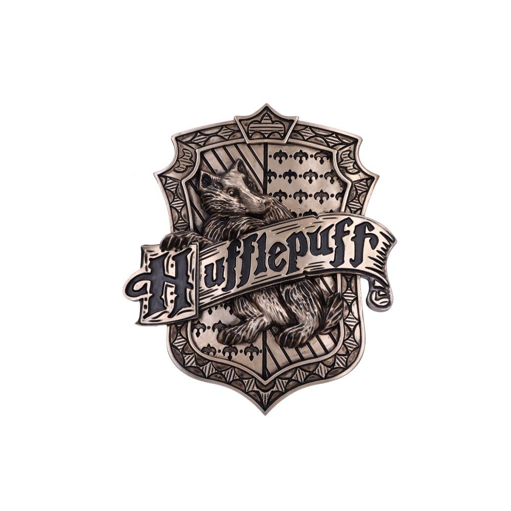 Nemesis Now Harry Potter Hufflepuff Wall Plaque, Bronze, 20.5cm, Officially Licensed Harry Potter Merchandise, Hufflepuff Crest Wall Plaque, Cast in the Finest Resin, Bronze Finish