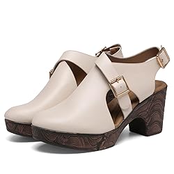 Altxic Women's Comfy Low Block Chunky Heels Sandals