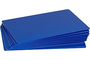 StayMax Anodized Aluminum Business Cards Blanks Metal Engraving Sheets Aluminum Blanks 10 Pack (Blue)