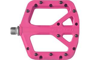 FIFTY-FIFTY Mountain Bike Pedals, Non-Slip MTB Nylon Composite, 9/16" Bicycle Pedals, Lightweight and Wide Flat Platform