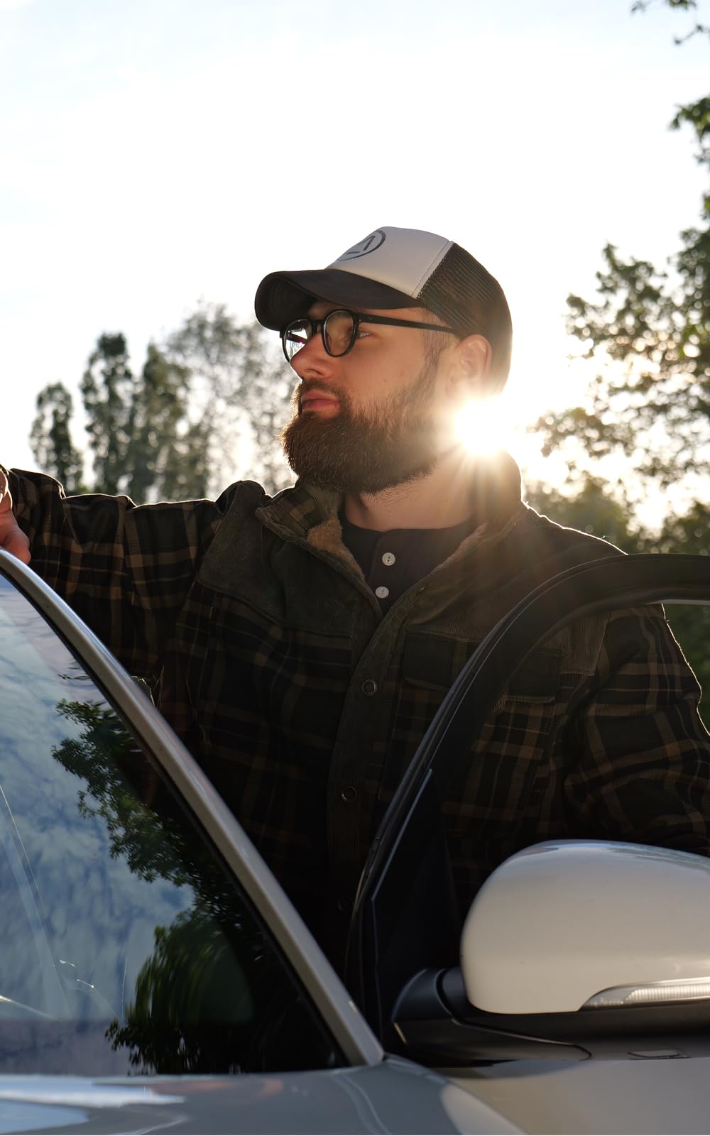 Mr.Stream Men's Outdoor Casual Vintage Long Sleeve Plaid Flannel Button Down Shirt Jacket