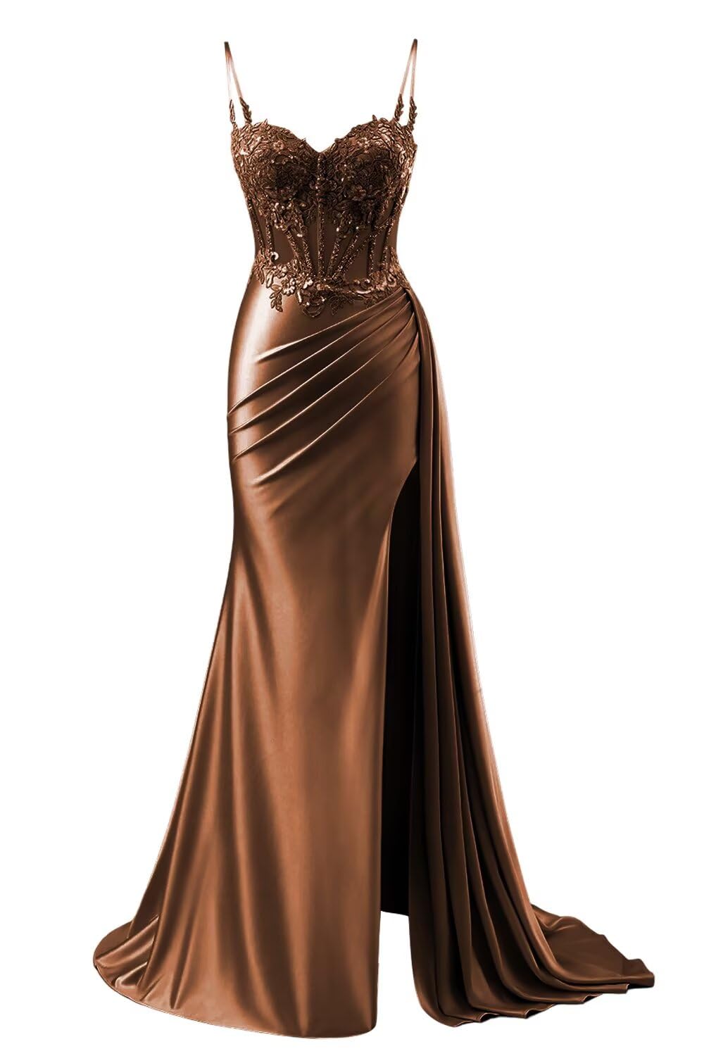 INEWER Plus Size Lace Appliques Prom Dresses Ball