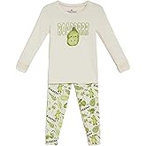 warmies Unisex Pajamas for Toddler Boys & Girls - 100% Cotton Fabric Children Sleepwear - Dinosaur Animal Print Pattern