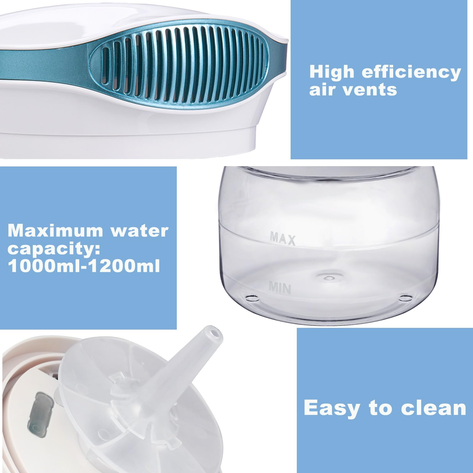 HimAoto Water Air Purifiers for Home, Air Washer Aroma Diffuser, Rainbow Air Purifier, Air Washer Humidifier, Essential Oils Aroma Fresher With Night light for Home, Office, Bedroom