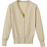 Wowcarbazole Women's Cardigan Sweaters Casual V Neck Button Down Lightweight Soft Long Sleeve Cropped Knit Tops