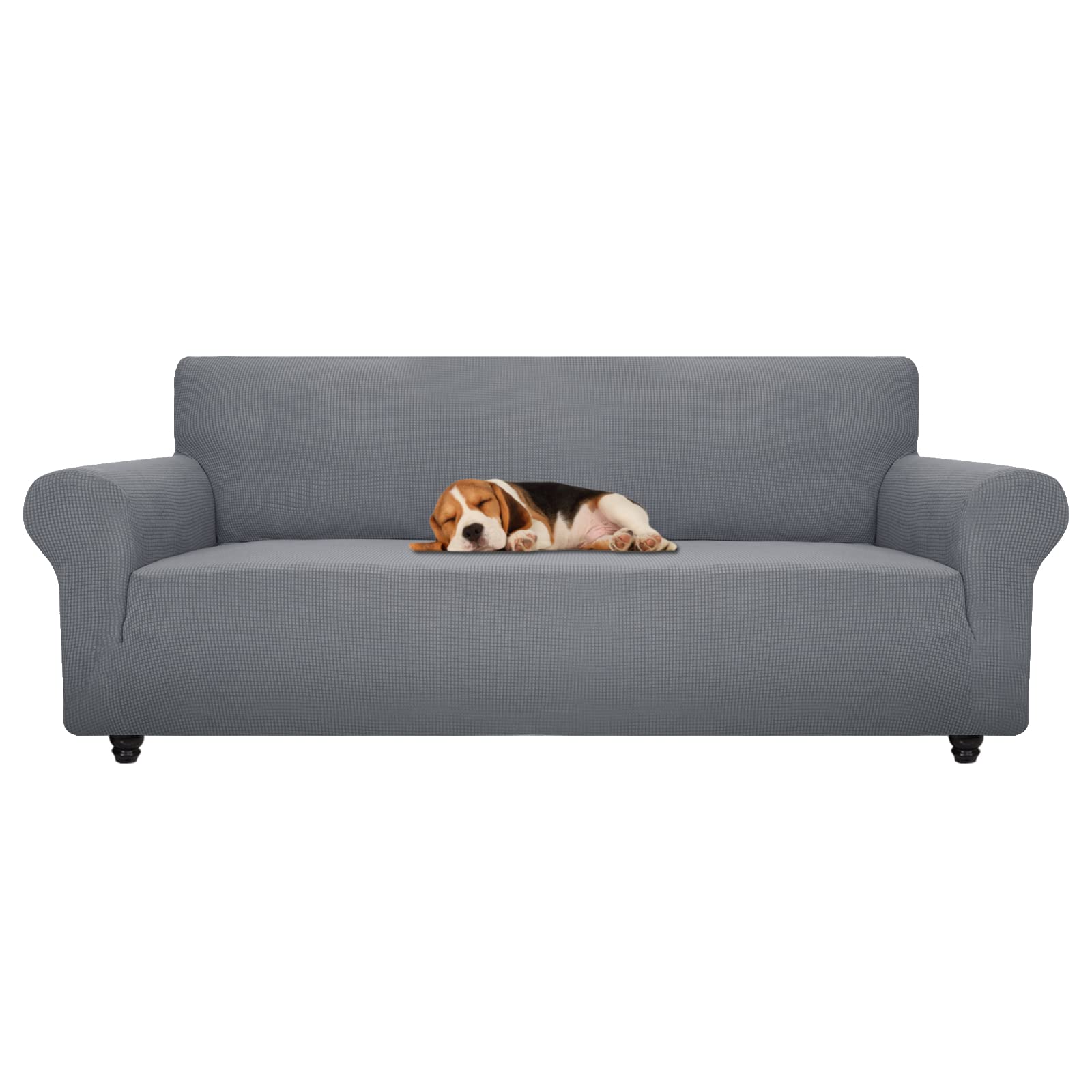 Photo 1 of ZNSAYOTX Stretch Oversized Couch Cover Universal Sofa Covers for Living Room Dogs Pet Furniture Protector Spandex Extra Large Sofa Slipcovers with Anti Slip Foam Sticks (Light Grey, XL Sofa)