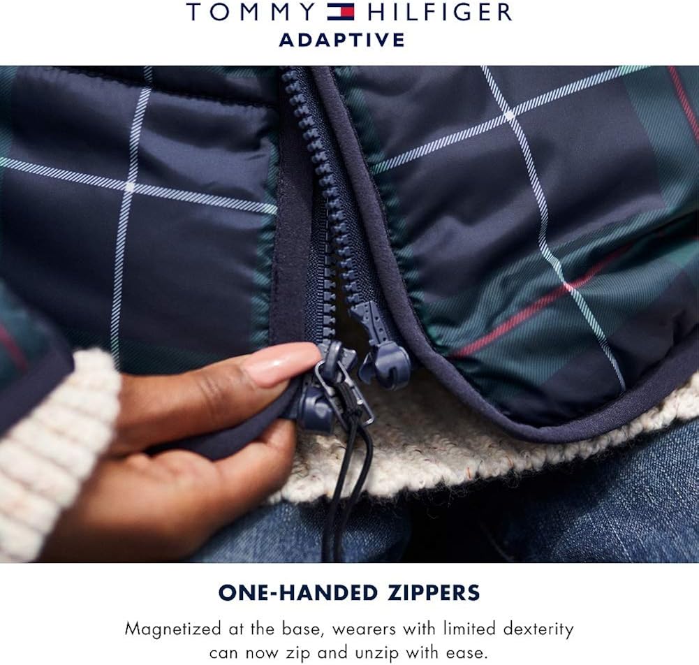 Tommy Hilfiger Men's Adaptive Ski Jacket with Magnetic Zipper and Hood at  Men’s Clothing store