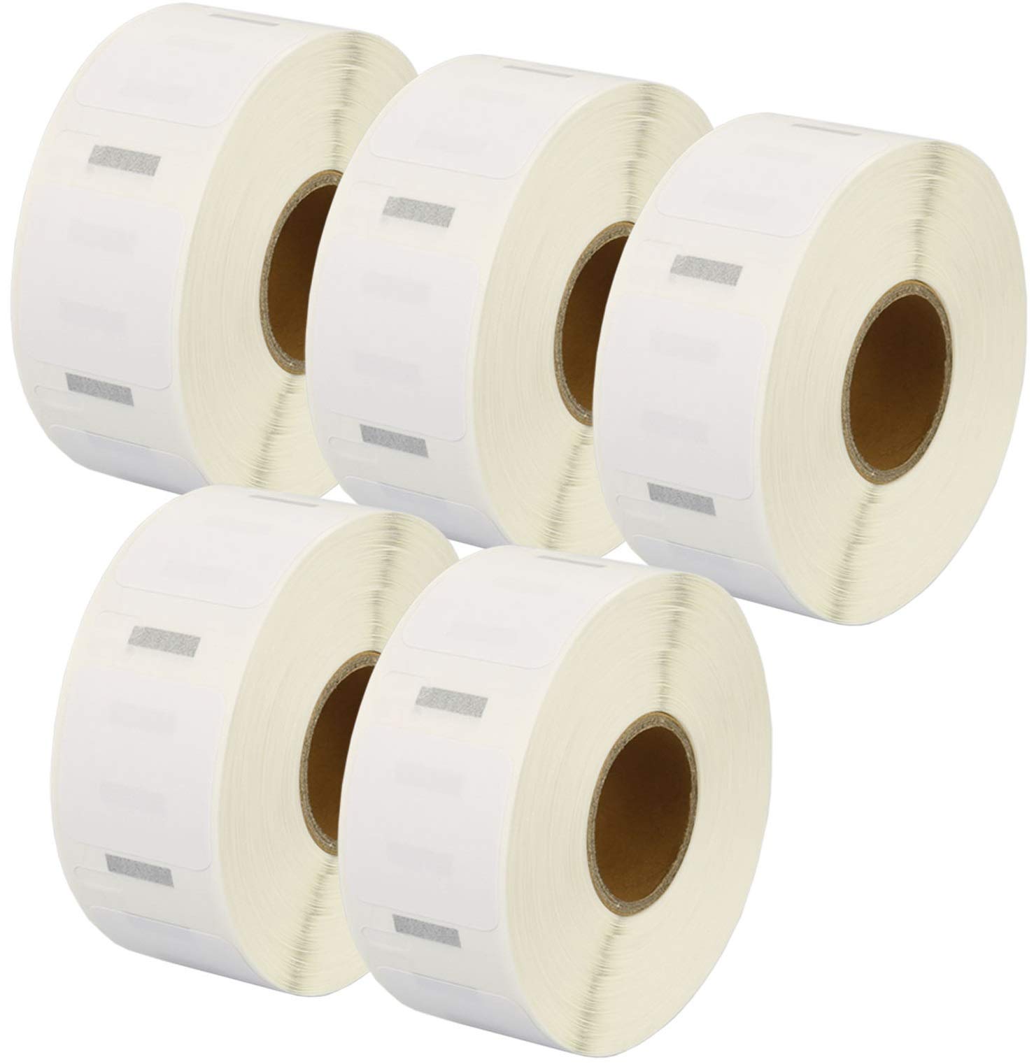 5 Compatible Rolls S0929120 25mm x 25mm Labels for LabelWriter 4XL 450 400 330 320 Twin Turbo Duo Seiko SLP 450 440 430 420 410 400 240 220 200 100 Pro Plus (750 Labels per Roll, Removable)