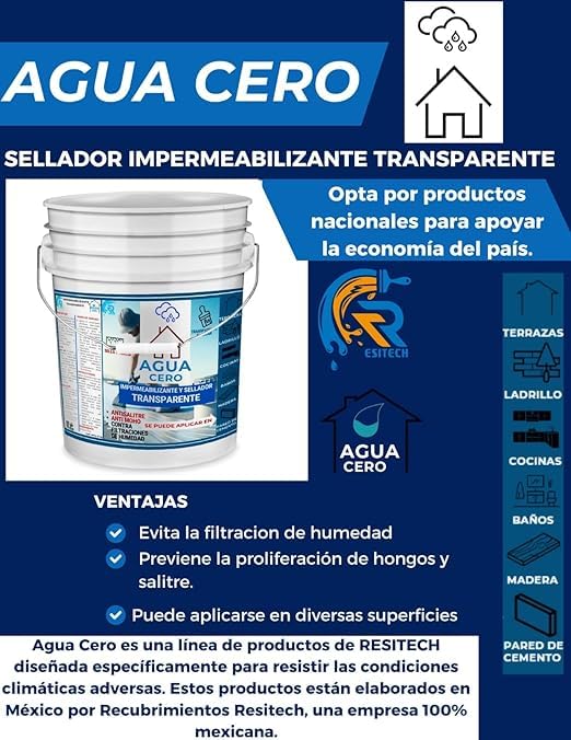 Sellador Transparente Impermeabilizante, 4 Litros Agua Cero, Impermeabilizante para Techo, Reparación de Recubrimiento, Sellador de grietas Aislante Lluvia, Cero Fugas