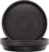 TStarJungle 5 Pack Plant Saucers 14cm Thick Drip Trays Indoor Outdoor