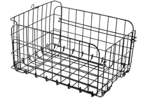 Himiway Folding Bike Basket - Front & Rear Hanging Cargo Storage Basket, Quick Release Mental Storage Rack for Bike Handlebar & Rear Rack, Max. Load 66 lbs /11 lbs, Waterproof & Anti-Rust