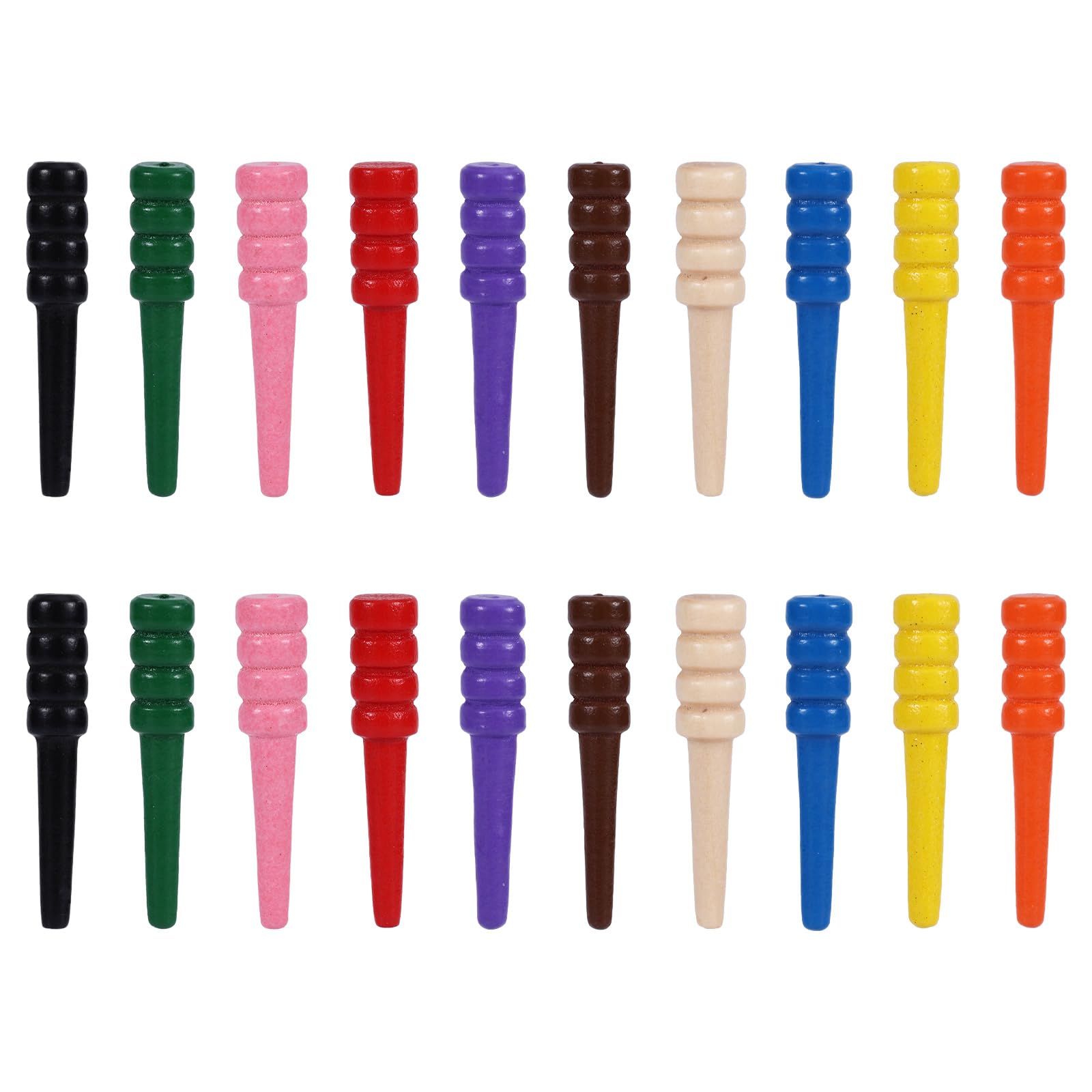 Photo 1 of 100pcs Cribbage Pegs, Wooden Cribbage Board Pins Fit 1/8 Inch Holes Replacement Tapered Game Pegs for Traditional Cribbage Board Game Accessories (10 Colors)