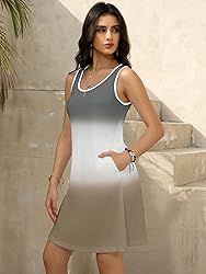 LUXVEER Women's Summer Dress 2025 Sleeveless Floral