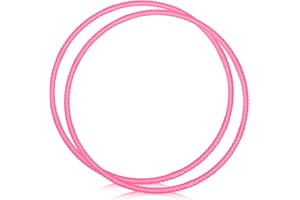 WinnerWhy 2 Pcs Toy Hoop Exercise Hoop Detachable Adjustable Plastic Toy Ring Playground Equipment for School Colored Circles Exercise Ring for Teens Dog Agility Equipment(Pink,26 Inch)