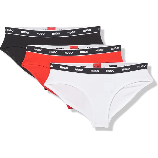 HUGO Hip Brief Twin Pack - Confezione Da 2 Boxer Uomo - Leggeri E Comodi Con Logo In Vita