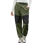 Yousify Women's Cargo Pants Quick Dry Waterproof Elastic Waist Hiking Pants Outdoor Travel Sweatpants Joggers