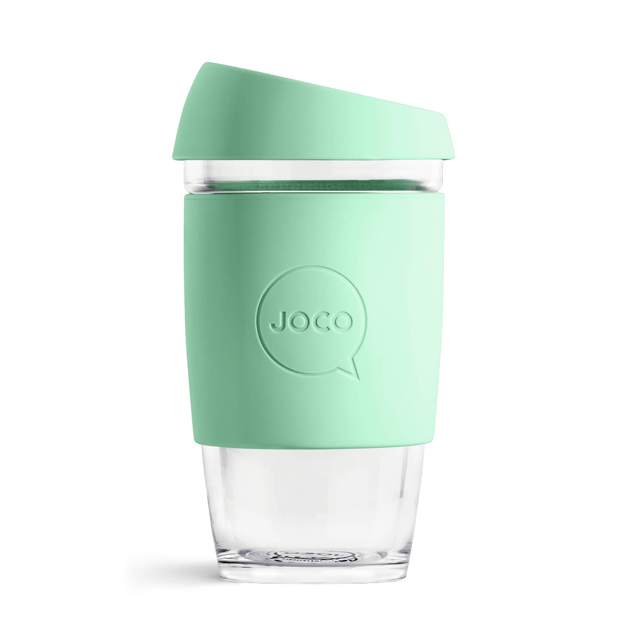 JOCO Glass Reusable Coffee Cup (Vintage Green, 16 oz) — image 1