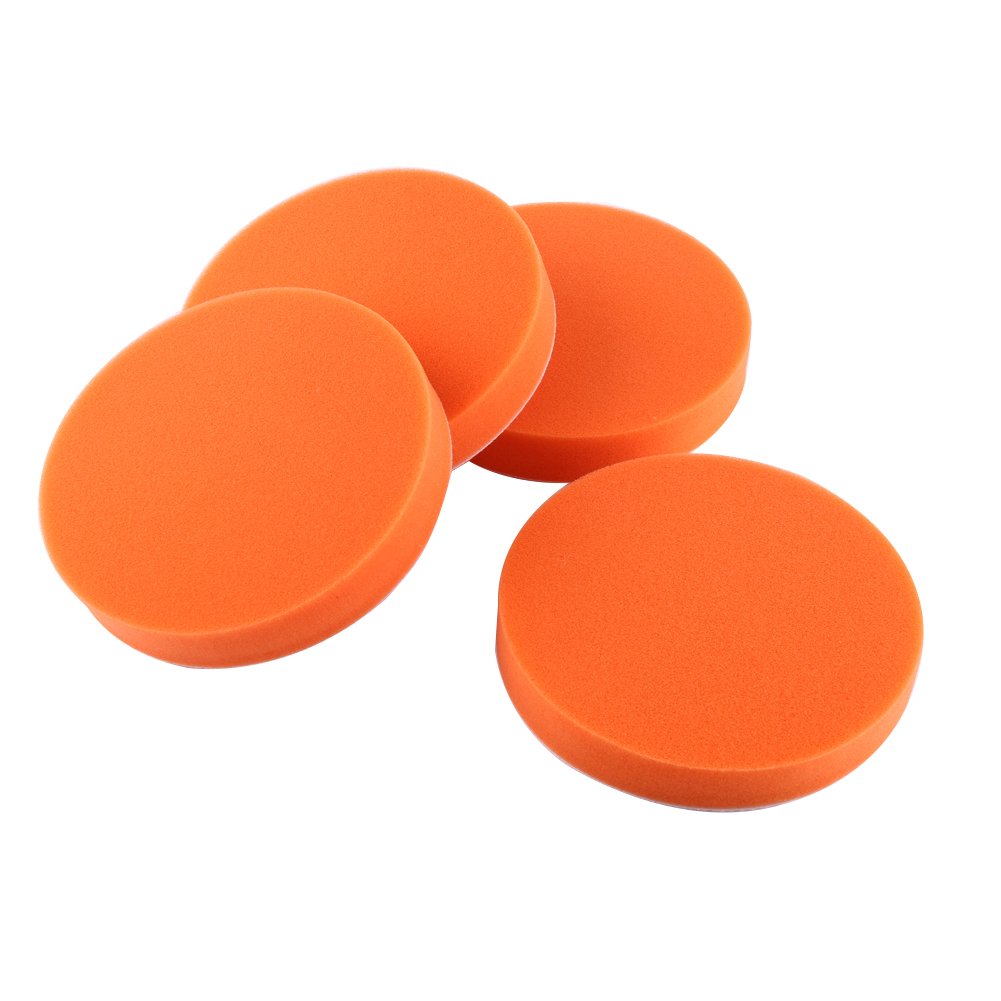 10Pcs 6"(150mm) Sponge Polishing Buffing Waxing Pad Kit Tool for Car Polisher Buffer Orange