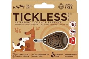 Tickless EcoPet Ultrasonic Tick and Flea Device | Free of Fragrances and Odors | Protection for Cats and Dogs | Lasts 6 Months | Safety in Nature and Cities | On Collar, Harness | for All Pet Sizes