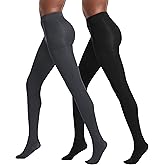 No nonsense Women's Super Opaque Control Top Tights 90 Denier Soft High Waist Pantyhose
