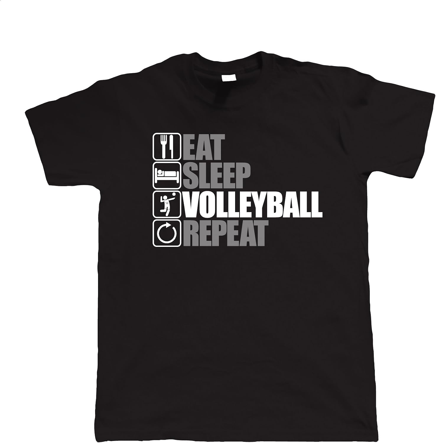 Vectorbomb Eat Sleep Volleyball Repeat, Unisex T Shirt Amazon.co.uk
