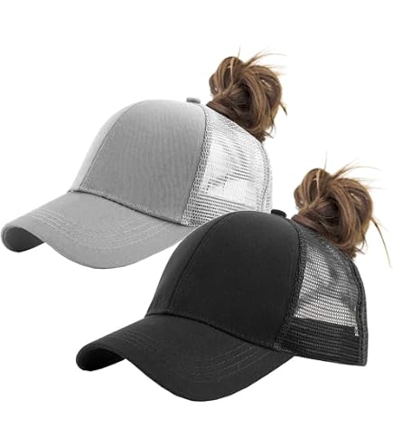 Amazon.com: KorhLeoh Women Ponytail Baseball Caps Mesh Quick Dry