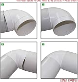 Kair 100mm Plastic Ducting Pipe 1m - Rigid Round Duct Channel UK Made view 3