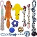 MLCINI Dog Toys Plush Dog Squeaky Toys Rope Dog Toy Dog Chew Toys Dog Toys for Small Medium Large Dogs Puppy Toys Dog gift Set Dog Toy pack with Bonus Storage Bag Plastic free Safe and Durable primary