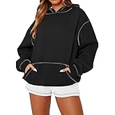 INFITTY Womens Hoodies Long Sleeve Tops Fleece Sweatshirts Fall Fashion 2025 Pullover Sweaters With Pocket Winter Clothes