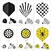 WINMAX Dart Flights 30 Sets (90 Pcs) Standard Shape National Flag Durable PET Flights for Steel Tip Darts, Perfect Accessories Equipment Supplies for Dart Games