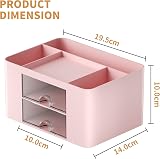 Marbrasse Desk Organiser with Drawers Pink Multifunctional Pen Holder 7 view 4