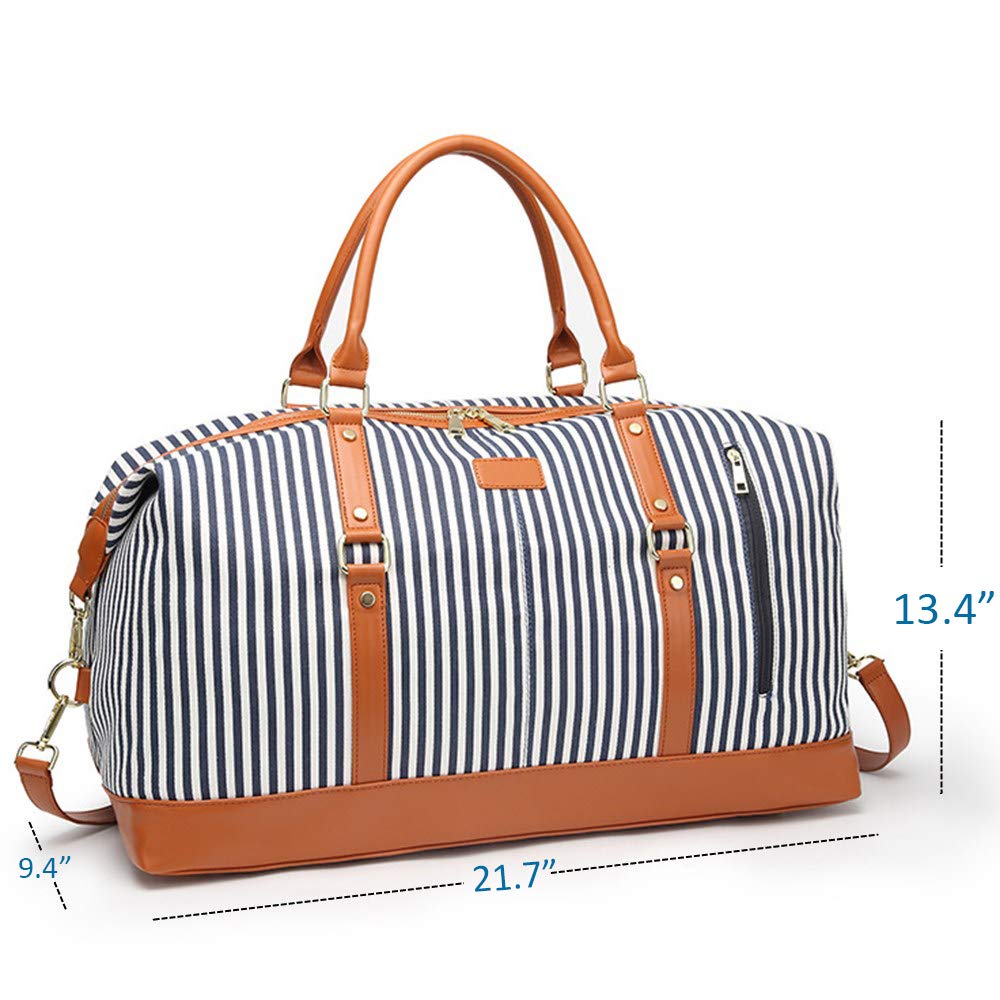 Weekender Bag Oxford Overnight Bag Travel Duffle Bag For Women Carry On Tote Luggage Underseat Bag Black Stripe #underseat #carry #on #bag Weekender Bag Oxford Overnight Bag Travel Duffle Bag For Women Carry On Tote Luggage Underseat Bag Black Stripe