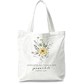 CFFJLHN Christian Tote Bag, Bible Bag, Bible Tote Bags for Women, Christian Gifts for Women