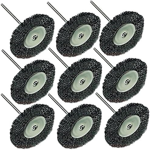 Rotary Tools RT- 53LS 9PC Large Steel Bristle Brushes for Dremel Accessories For Rotary Tools