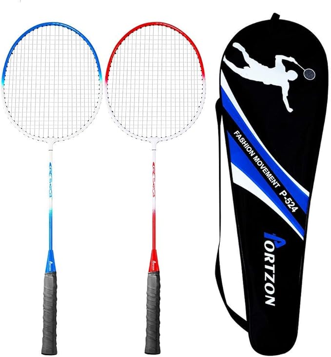 Portzon Badminton Racket Set Single Highgrade Badminton Racquet
