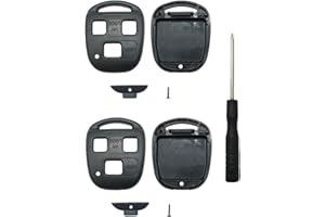 Horande Replacement Key Fob Case Shell fits for Lexus ES GS GX is LS LX RX SC ES300 ES330 GX470 LX470 IS300 IS330 RX300 RX330 RX350 RX400h Keyless Entry Key Fob Cover Housing (Pack 2)