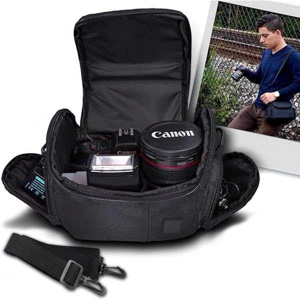 Amazon.com : Medium Soft Padded Camera Bag Case for DSLR and