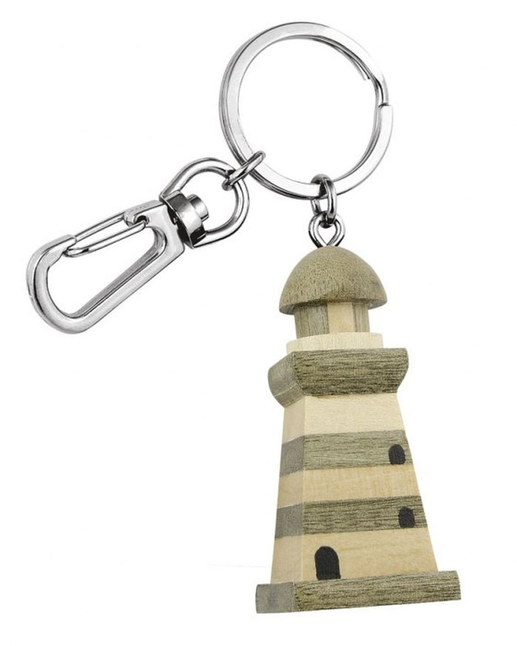 Ten Wooden lighthouse keychain cod.EL34034 cm 9x2,8x2,4h by Varotto & Co.