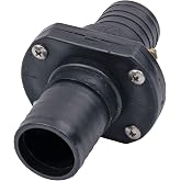 T. H. Marine T-H Marine Double Barb Inline Scupper Check Valve - Fits 1-1/2" Hose, Black