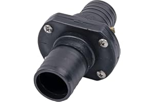T. H. Marine T-H Marine Double Barb Inline Scupper Check Valve - Fits 1-1/2" Hose, Black