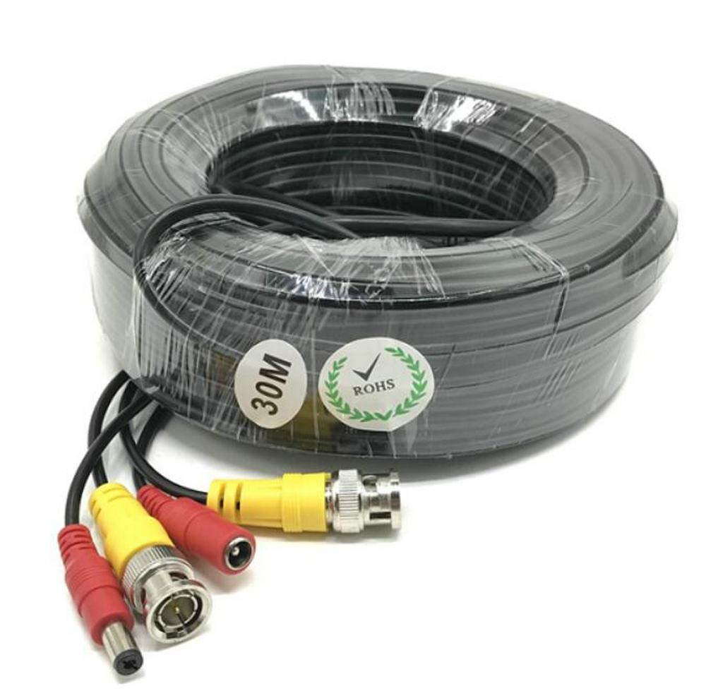 BW? 30M / 98.4 Feet BNC Video Power Cable For CCTV Camera DVR Security System (30M) - Enhanced Array Camera Dedicated: Cable type: 0.75mm?, Cable OD: 4.7mm