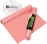 VINYL FROG Heat Transfer Vinyl Roll Coral HTV 30.5x155cm for DIY T Shirts