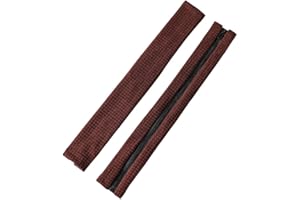 YunQin 1 Pair Chair Arm Rest Covers,Computer Office Armrest Cover，Soft Covers Pads Solid Color with Zipper，Memory Foam Thicker Elbow Pillow for Desk (Dark Brown)