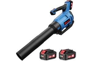 Enhulk Cordless Leaf Blower, 450 CFM Max Electric Jet Blower with 20V 4.0Ah Battery*2 & Fast Charger, Powerful Motor, High/Low-Speed Handheld Blowers for Lawn Care Yard Work Around House
