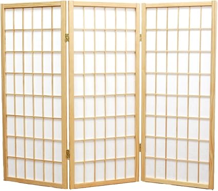 Amazon 和風ついたて 3連 ナチュラル 間仕切り 目隠し パーテーション 衝立 間仕切り スクリーン オンライン通販