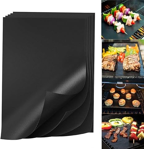 Amazon グリルマット ベーキングマット バーベキュー クッキング 焦げ付き防止グリルパッド 耐熱 耐久 清潔 携帯便利 水洗い可能 繰り返す使える 鉄板替リ 5個セット クッキングマット オンライン通販